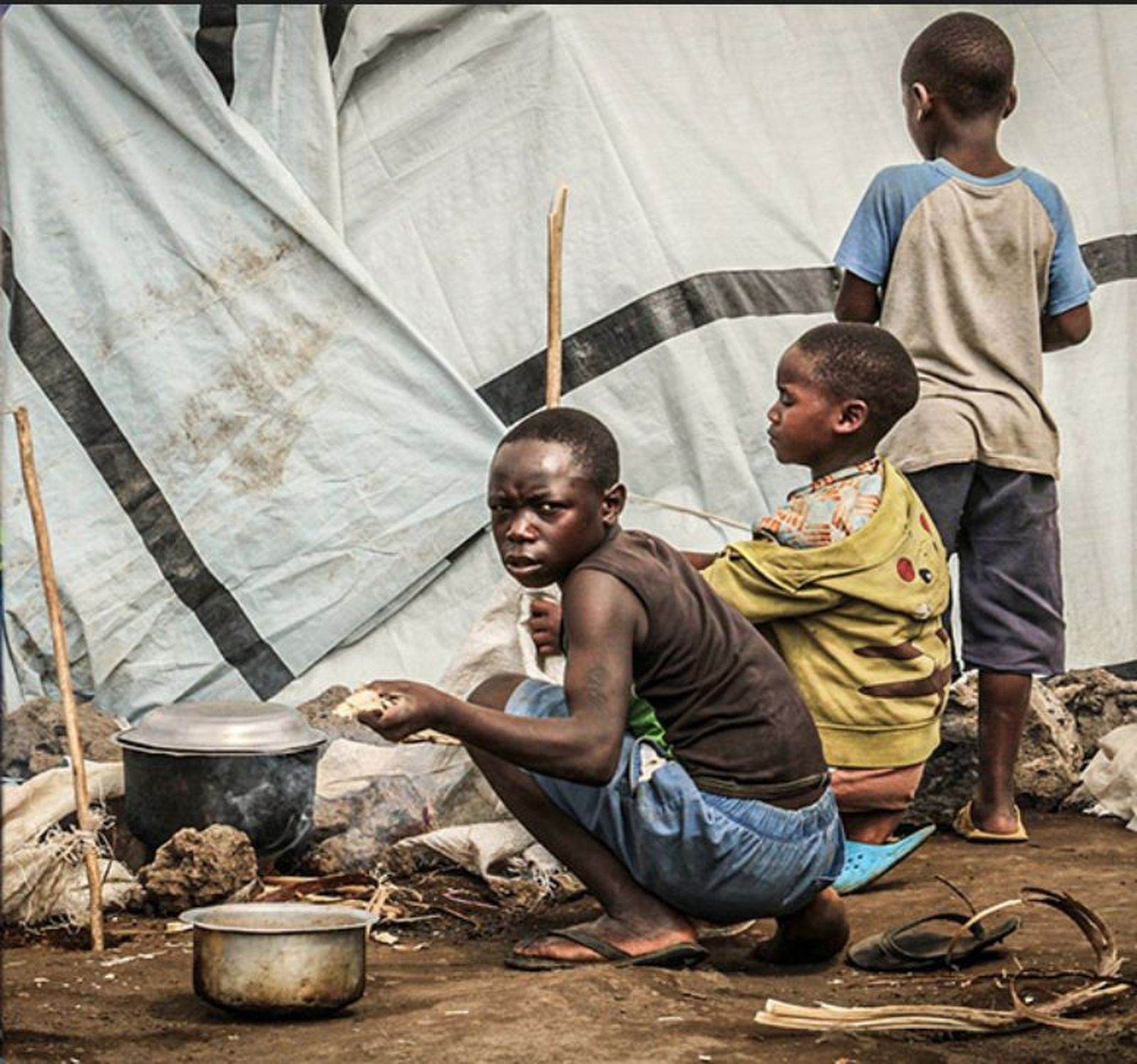 Menores desplazados en RD Congo