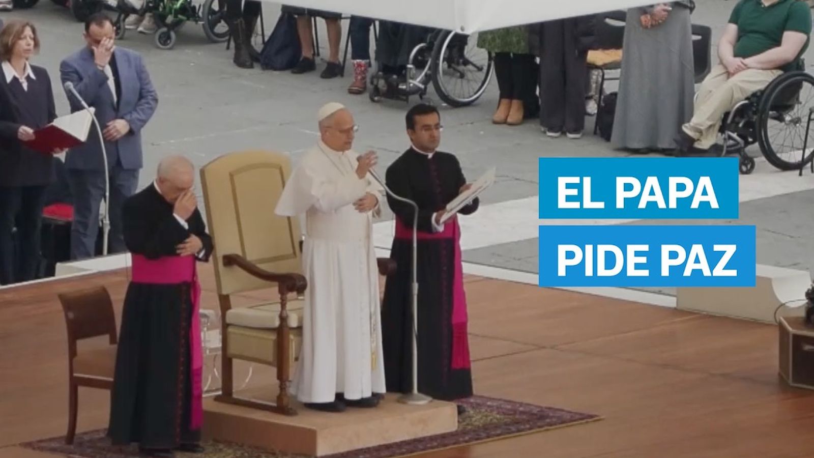 Papa León XIV implora paz para el mundo. Captura de pantalla