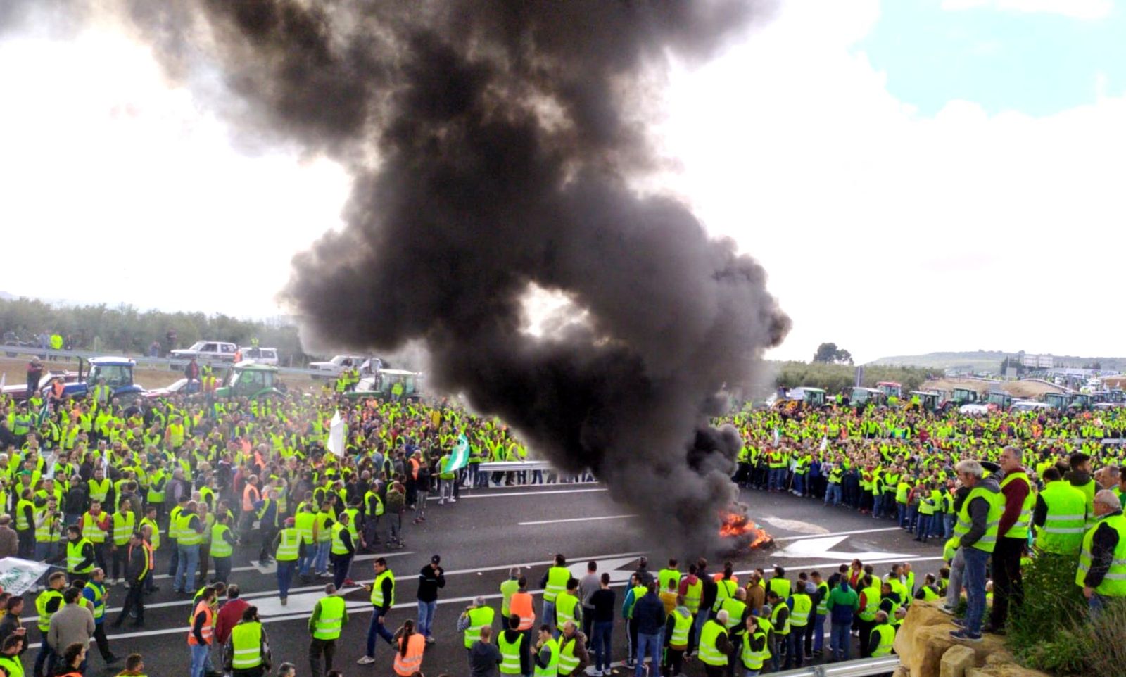Protestas de los olivareros de Jaén