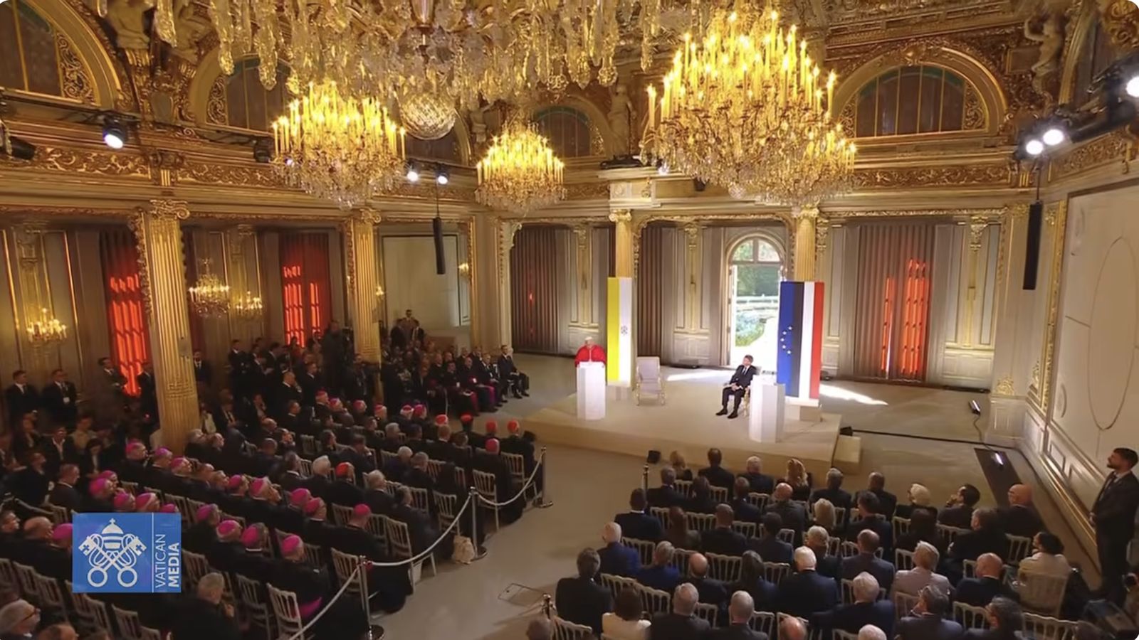 Discurso del Papa a las autoridades en el Palacio del Elíseo