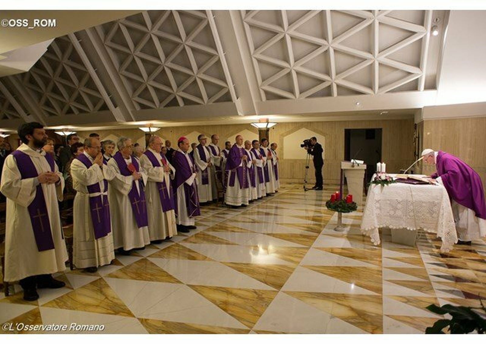 Francisco, hoy, en Santa Marta