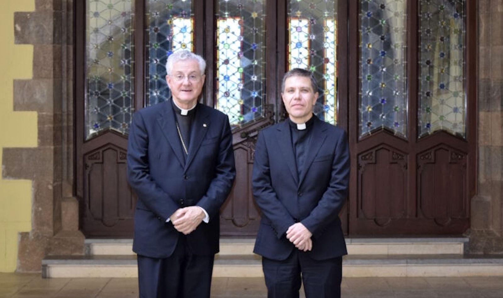 Josep-Lluís Serrano, con el arzobispo Joan-Enric Vives