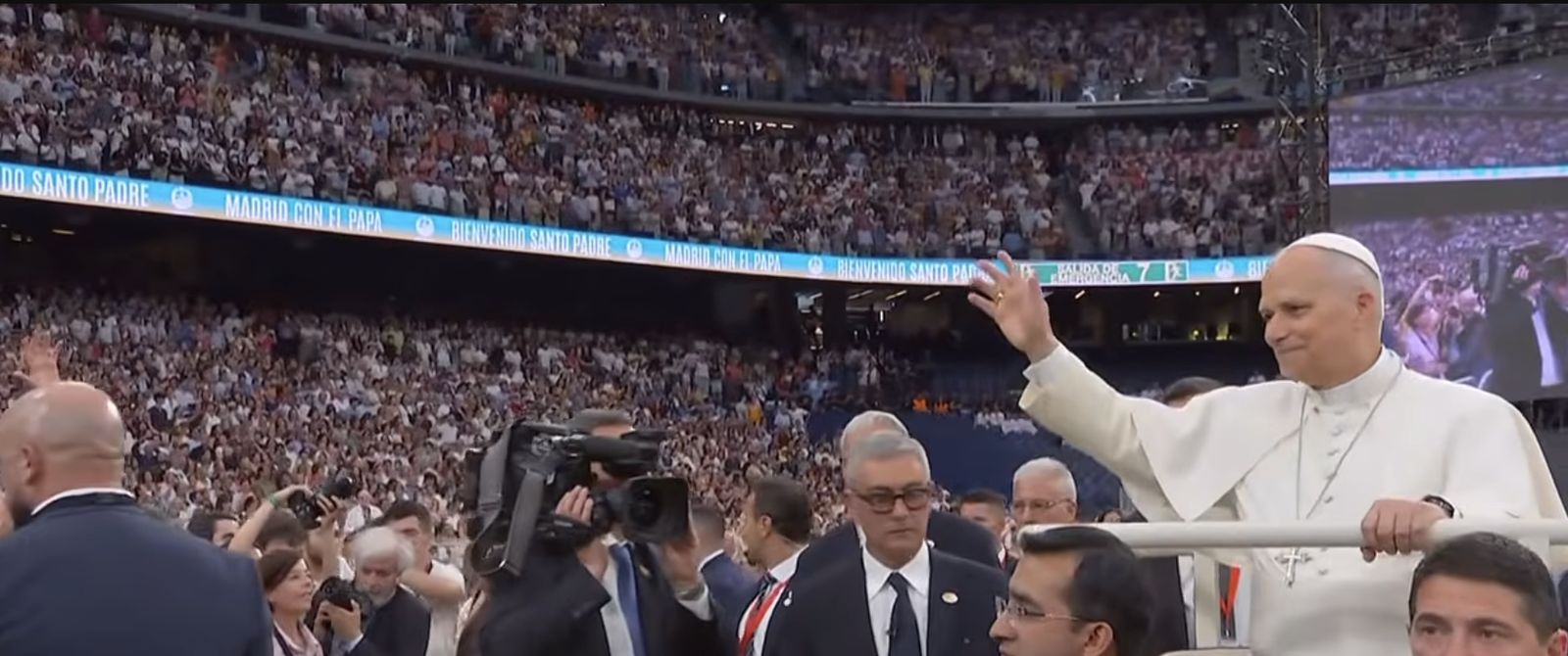 El Papa, en el Bernabéu