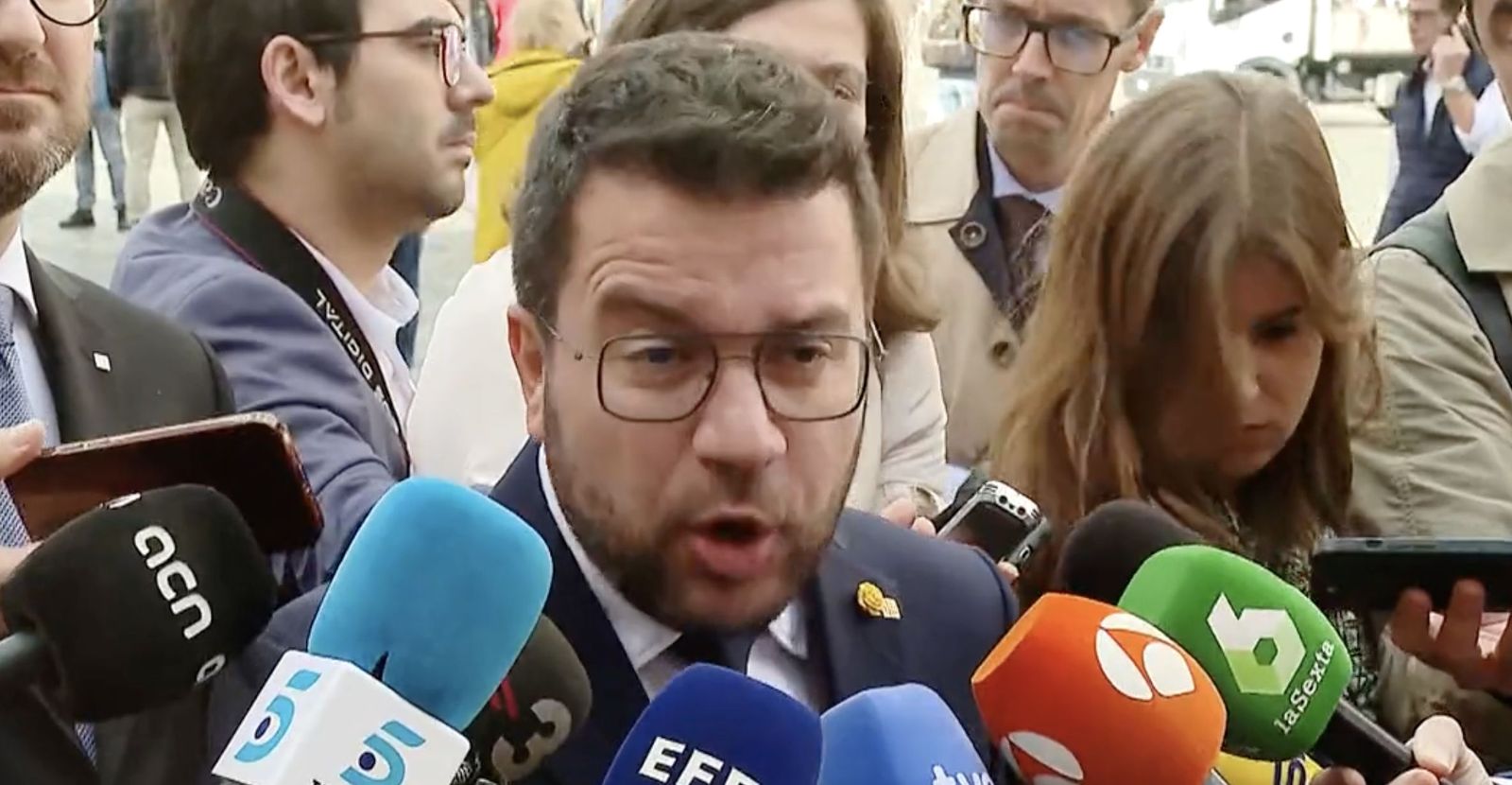 Aragonès, tras su encuentro con el Papa