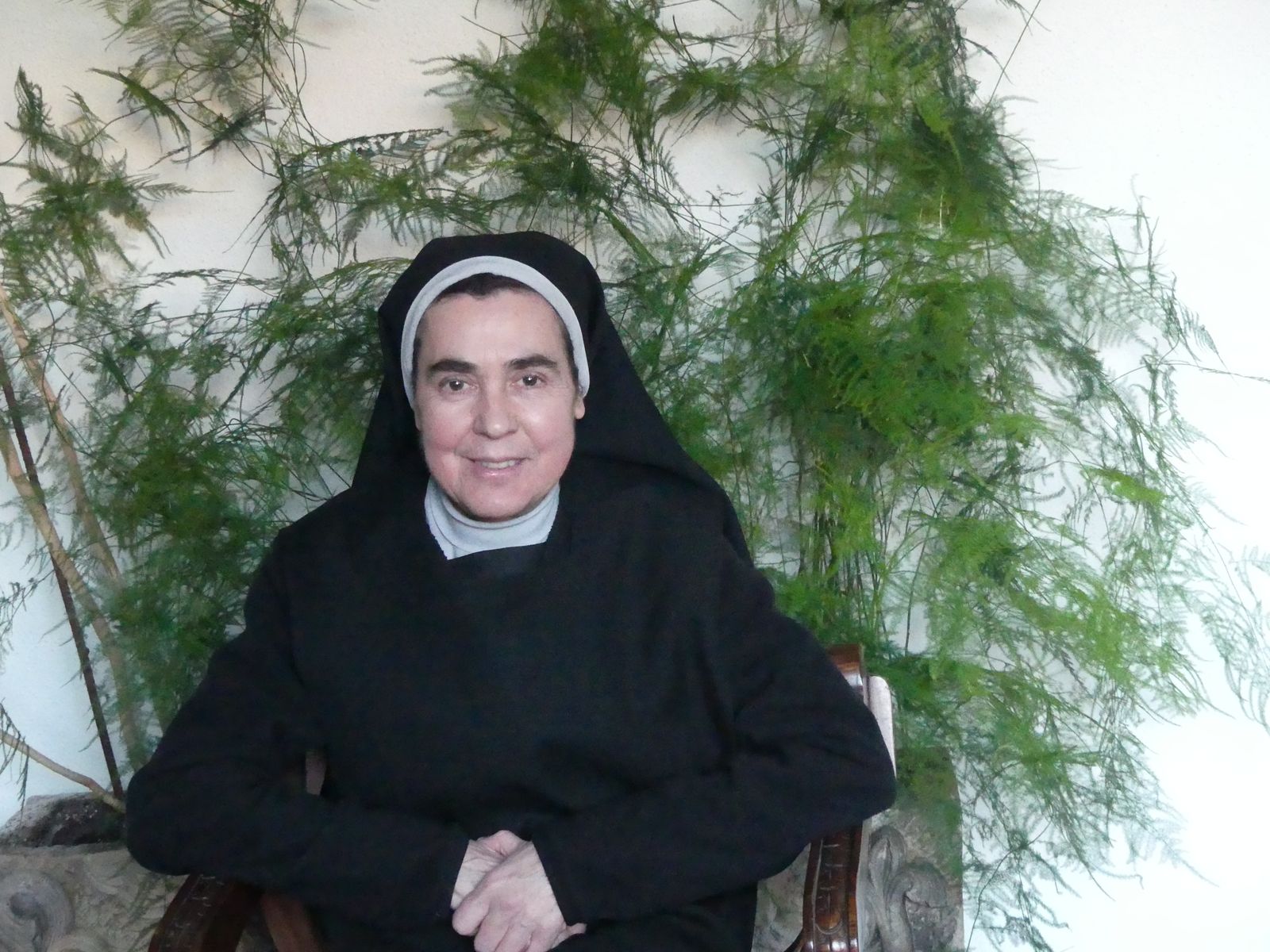 Sor Ernestima, abadesa del monasterio de Santa María de Carbajal, en León