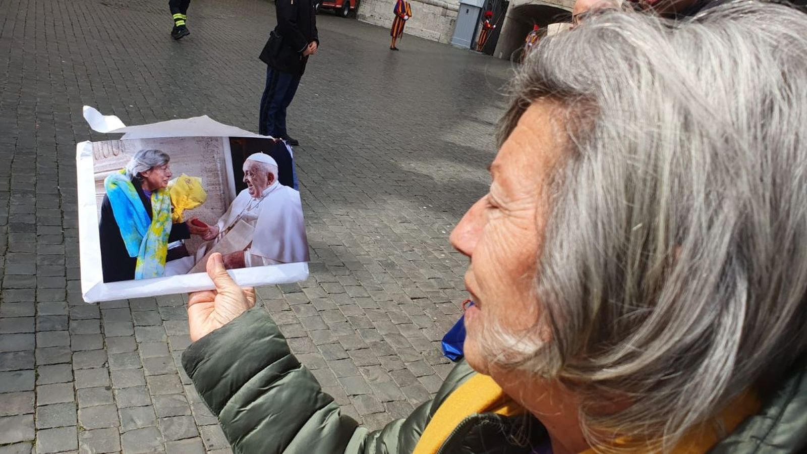 Carmela Mancuso, durante una de sus habituales estancias en el Vaticano.