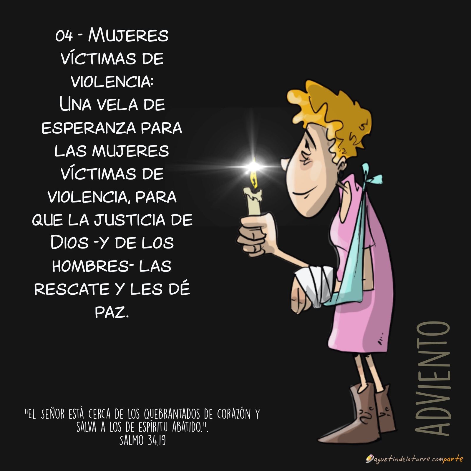 04/24. Una vela de esperanza para las mujeres maltratadas…