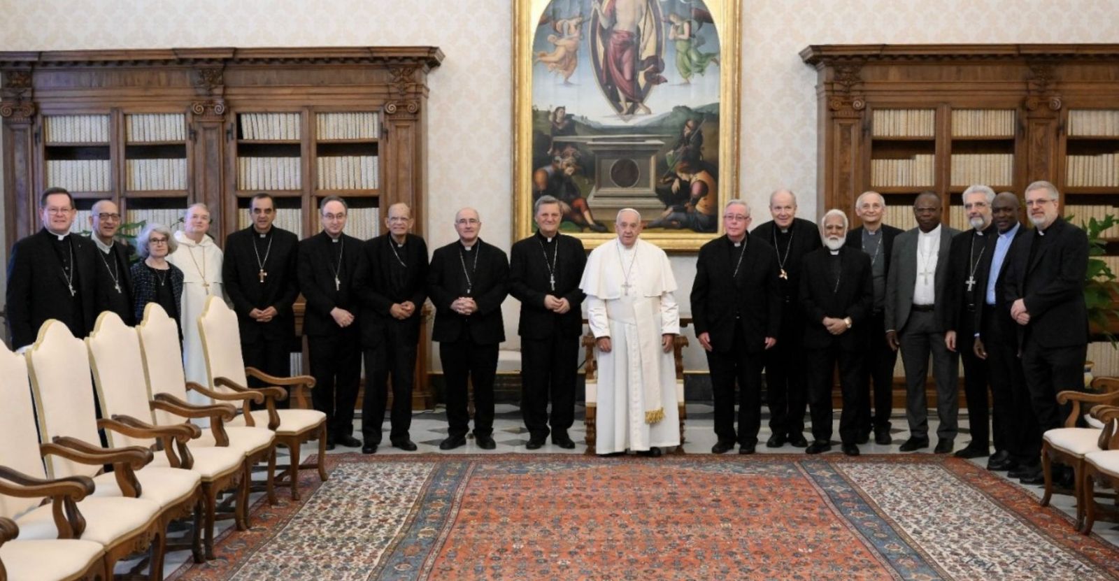 El Papa, con el Consejo Ordinario del Sínodo
