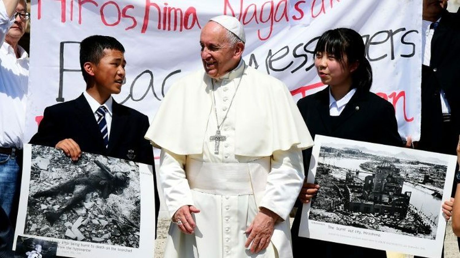 El Papa, con jóvenes de Hiroshima y Nagasaki