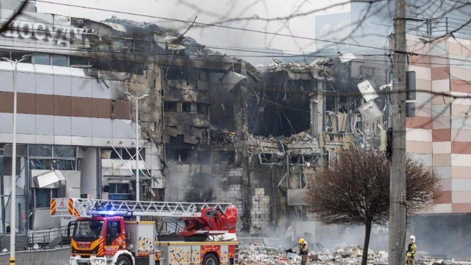 Ucrania, edificio destruidos después de los últimos bombardeos de fin de año