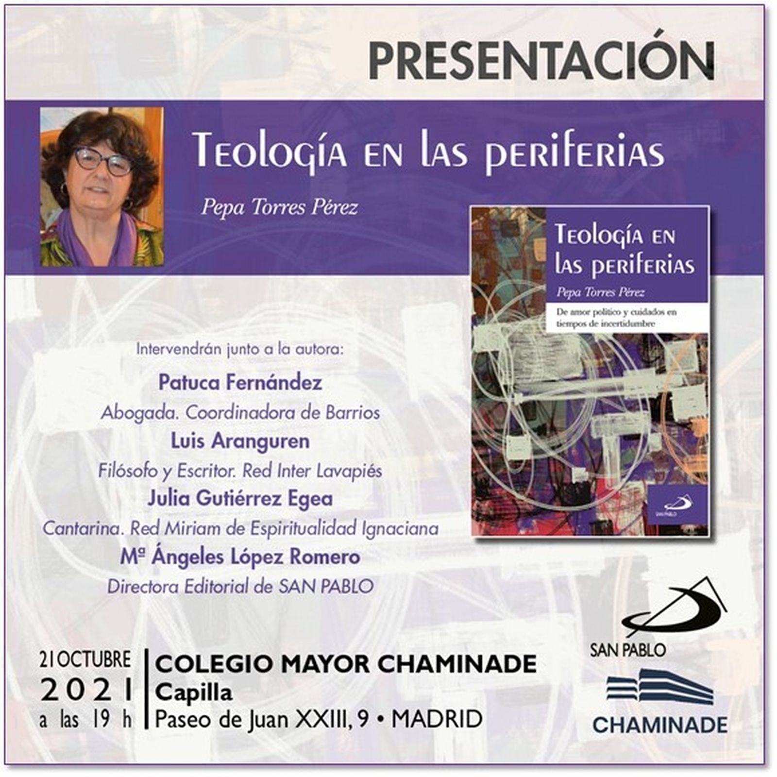 Cartel de la presentación de 'Teología en las periferias'