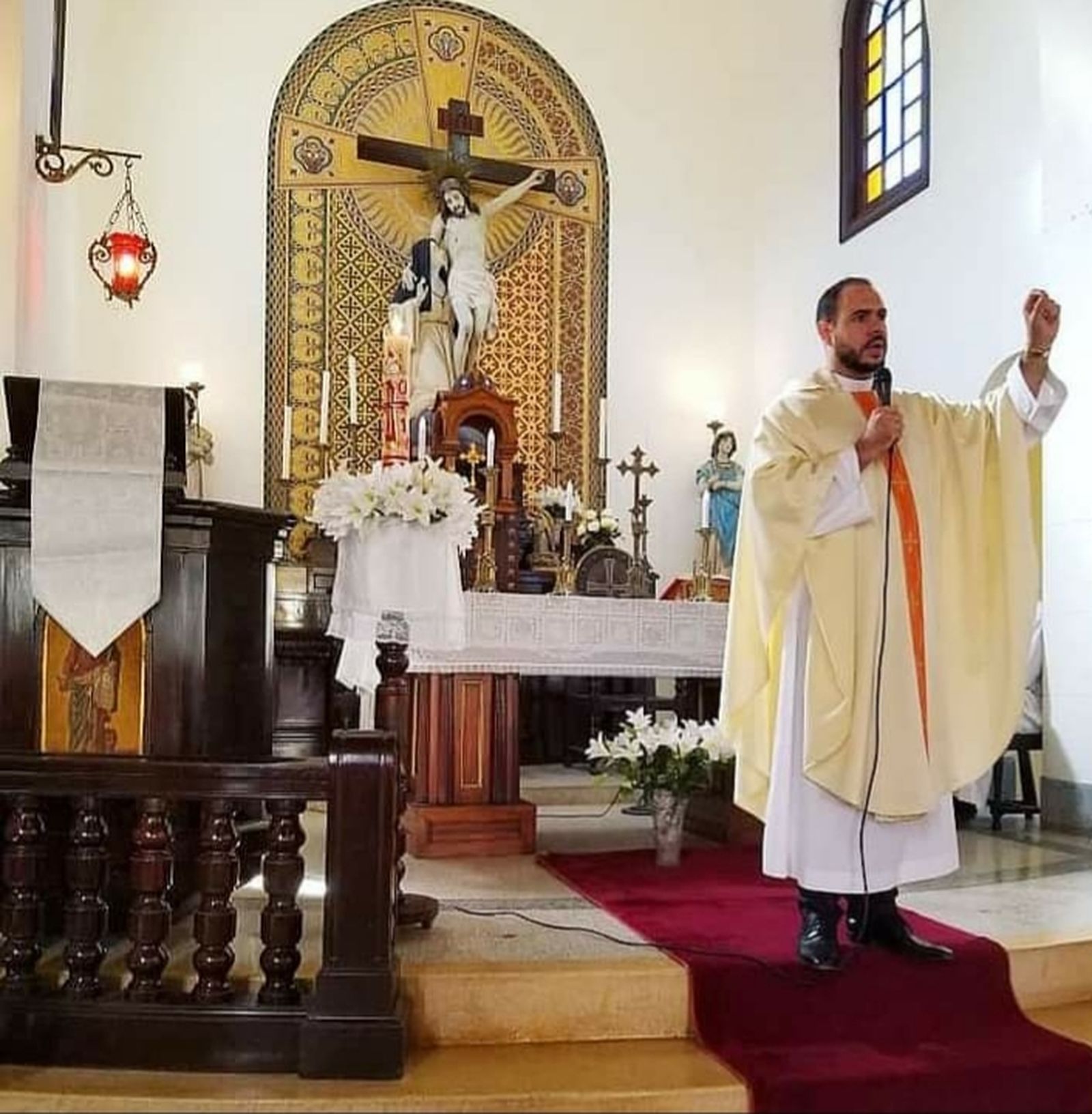 De la Trinidad, en una misa.
