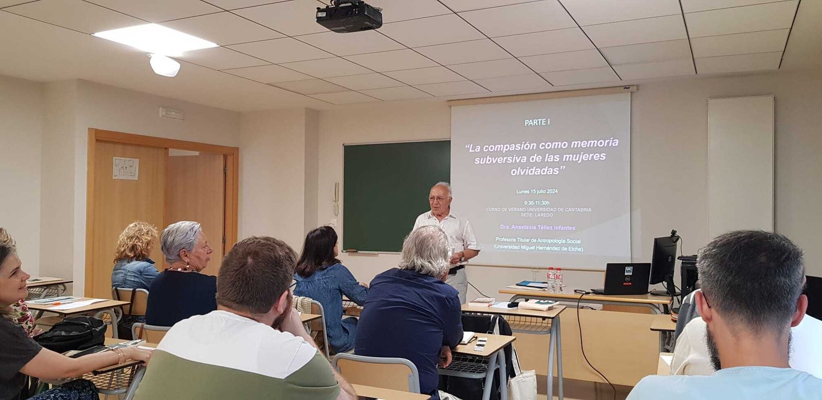 Tamayo en el curso 'La compasión en un mundo injusto' en Laredo