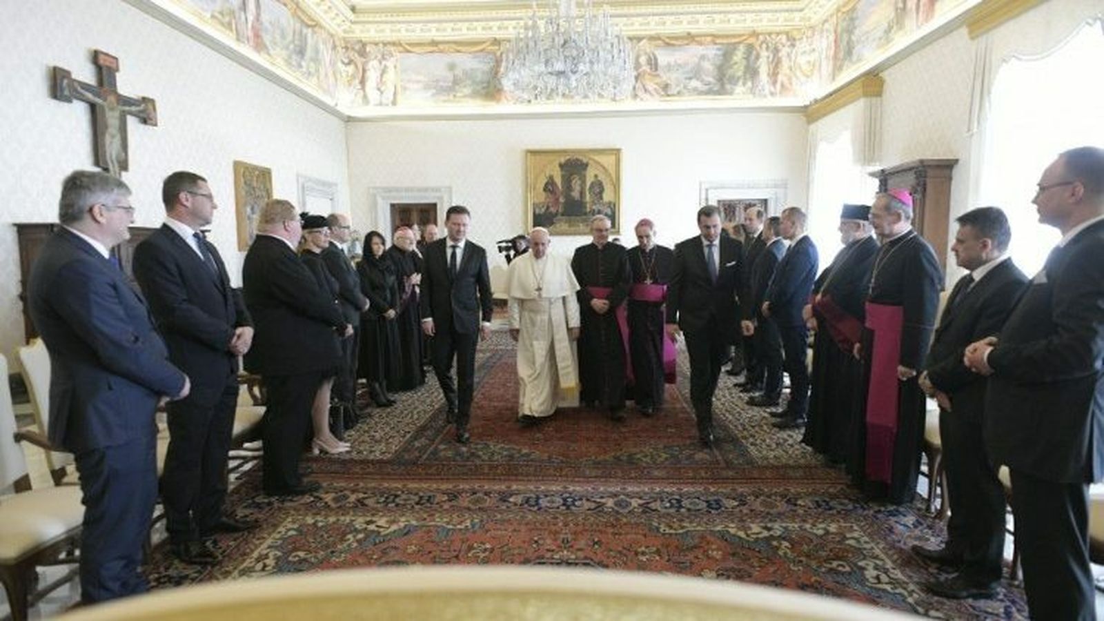 Audiencia del Papa con políticos eslavos