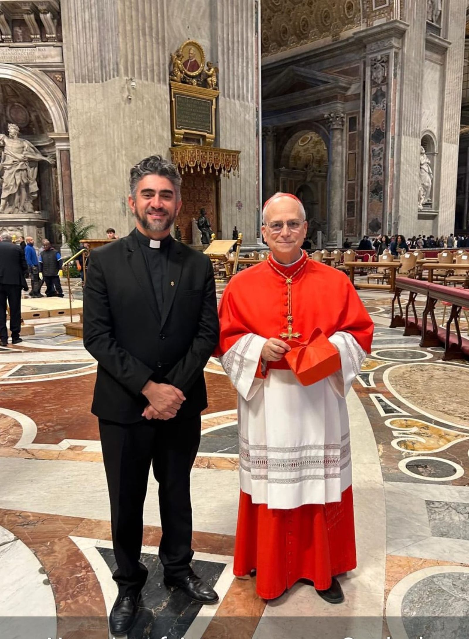 p Anderson Pedroso con el cardenal Prevost