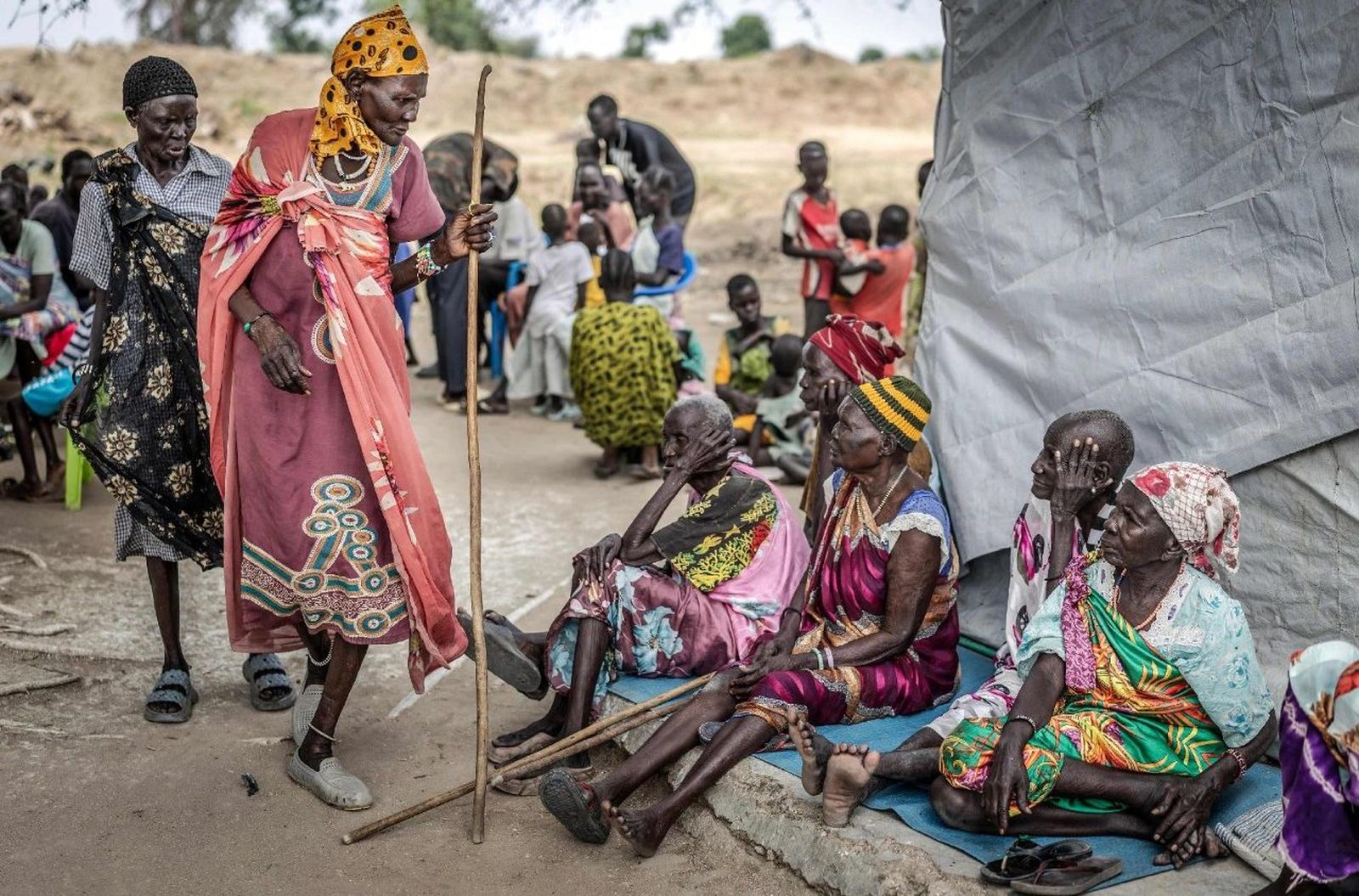 Desplazados en el campo de refugiados de Bor, en el estado de Jonglei