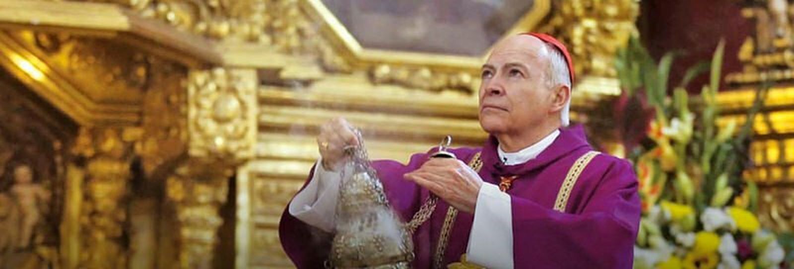 El arzobispo primado de México, cardenal Aguiar Retes