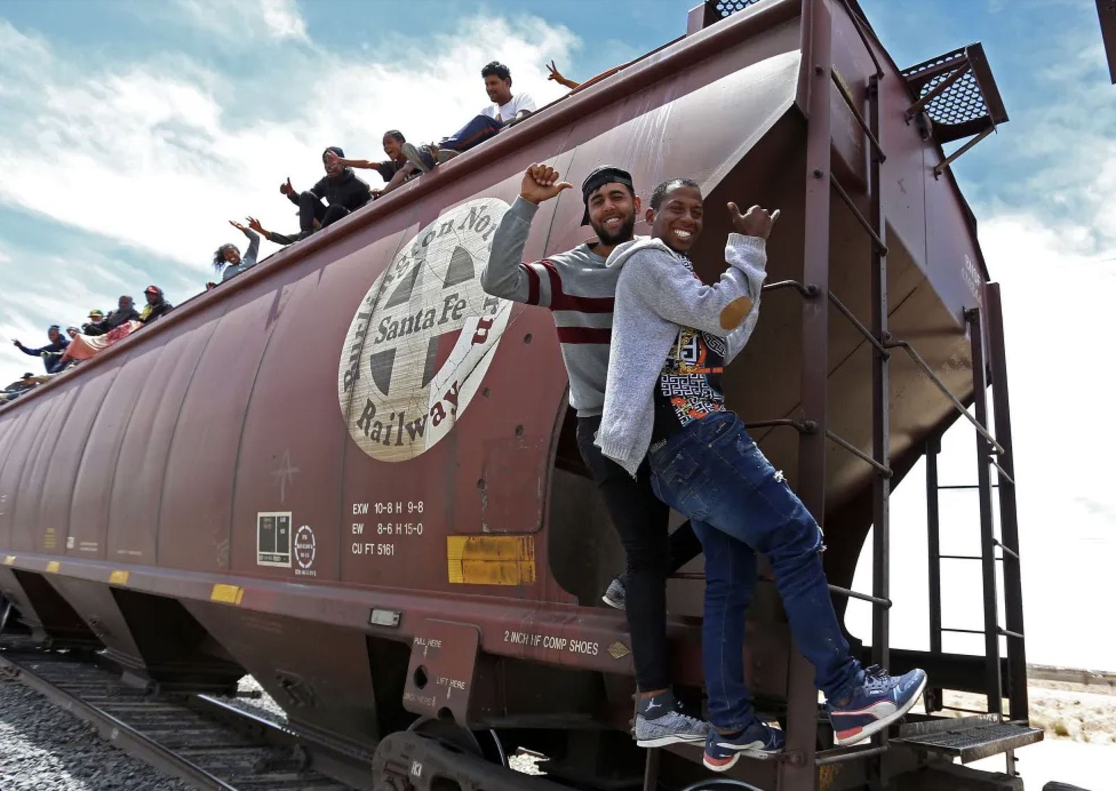 Migrantes viajan en el tren ‘La bestia’, en Ciudad Juárez, en una foto de archivo