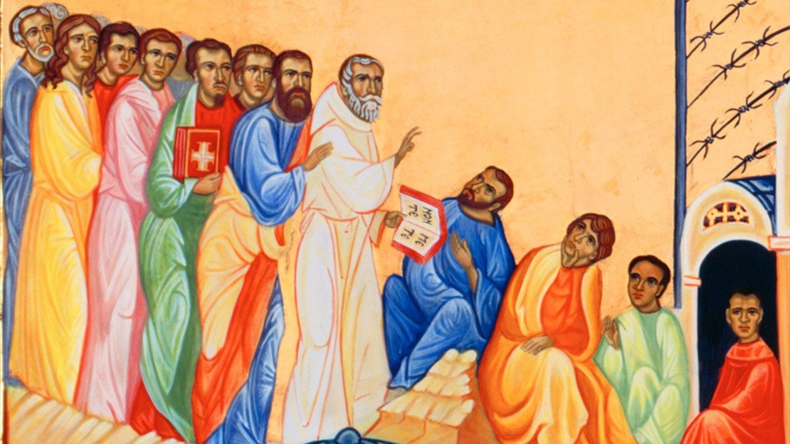 Icono de los nuevos mártires en la Basílica de San Bartolomé en la Isla Tiberina, en Roma.