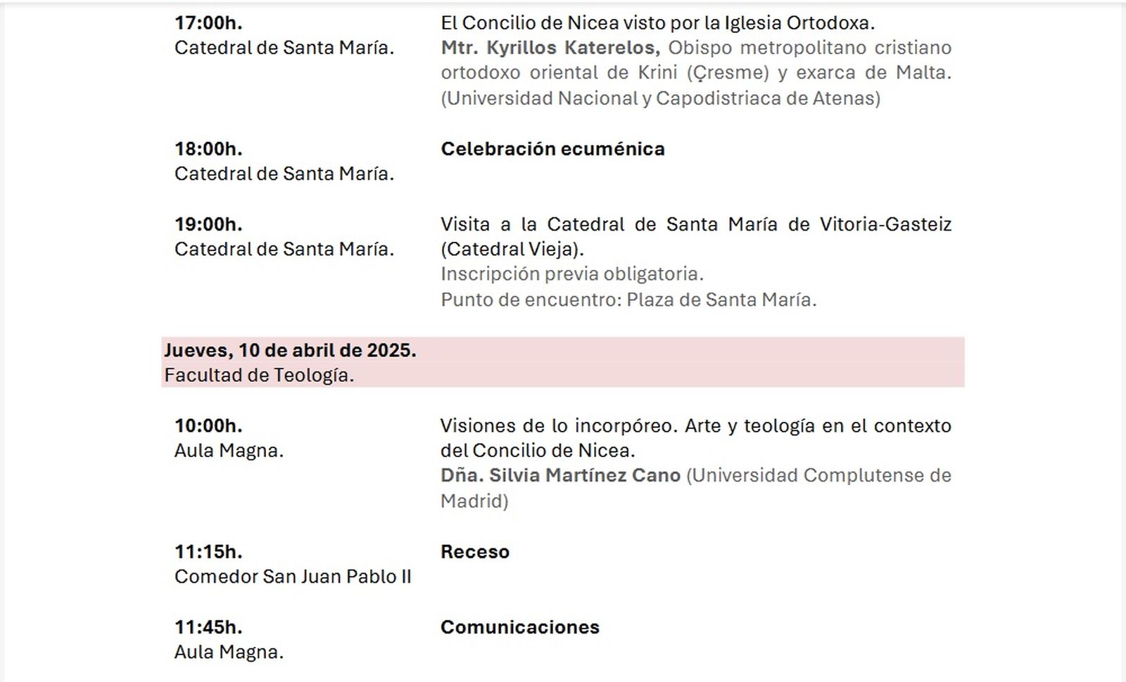 Programa Congreso Nicea 01