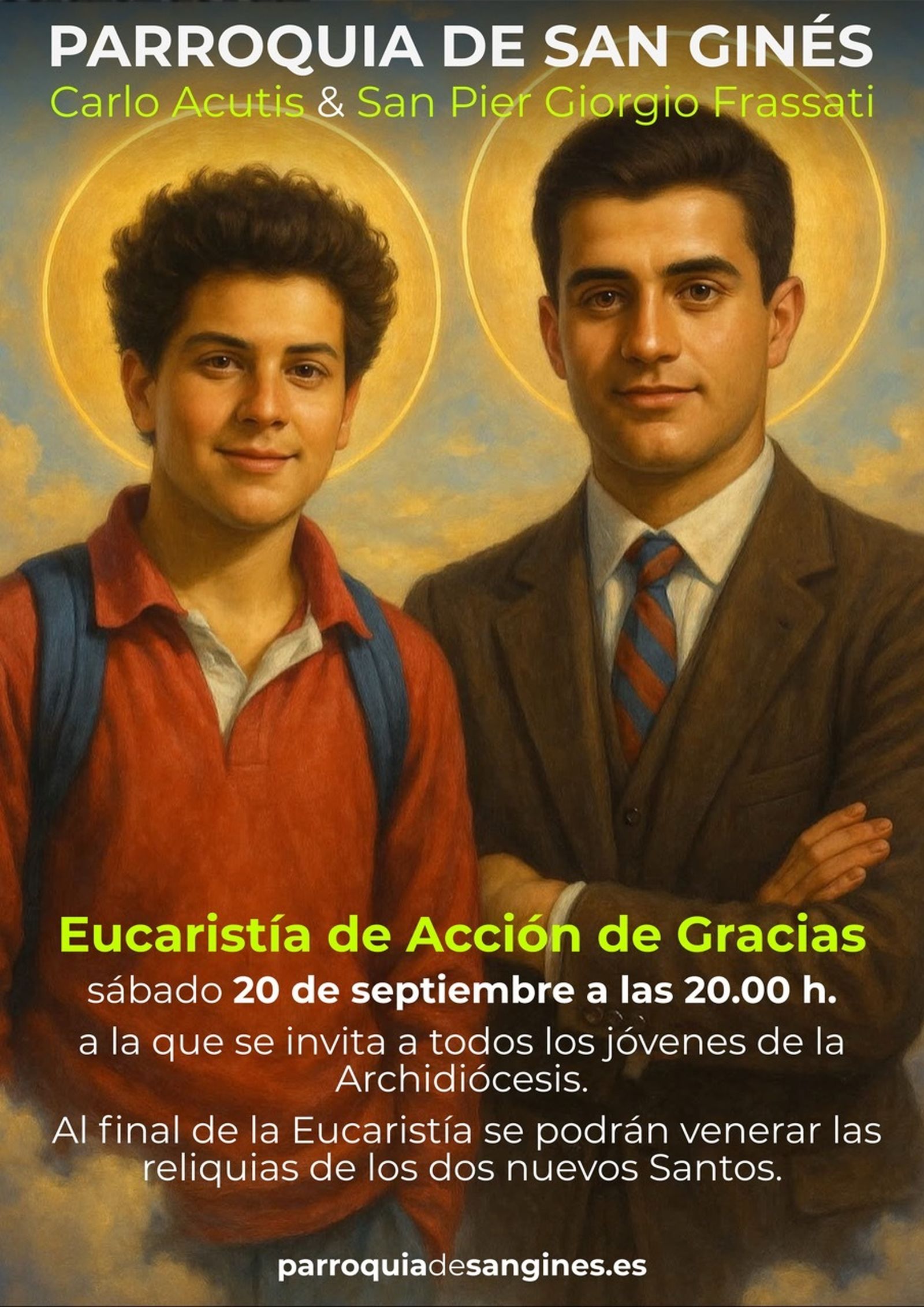 Cartel misa de acción de gracias