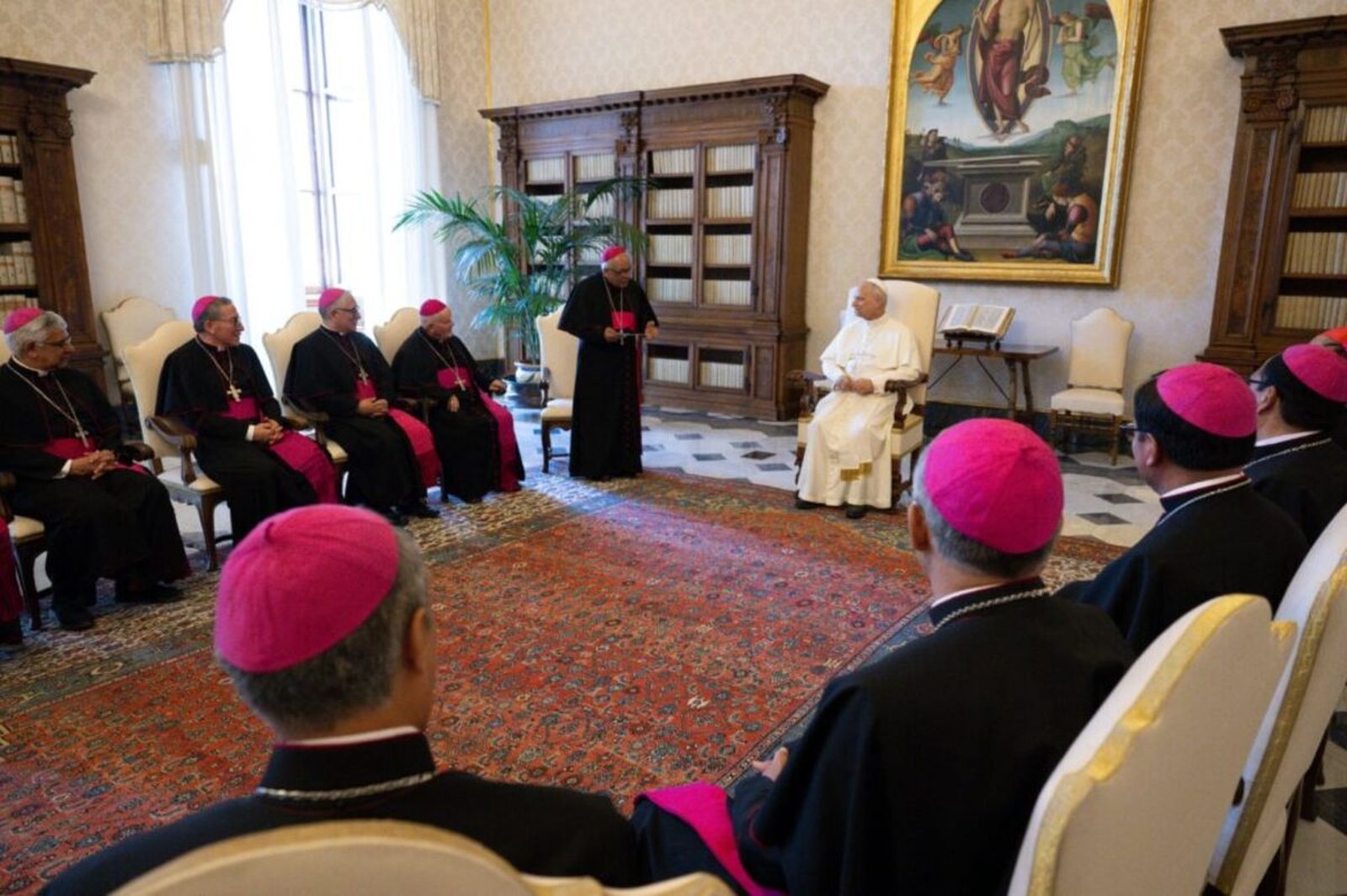 Obispos peruanos reunidos con el Papa