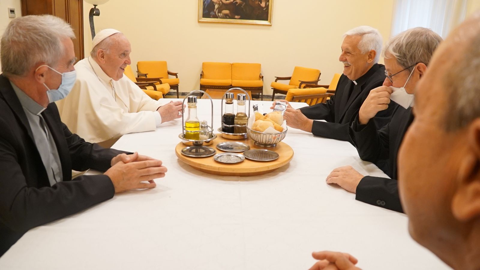 El Papa visita la Curia jesuita en el 481 aniversario del nacimiento de la Compañía de Jesús