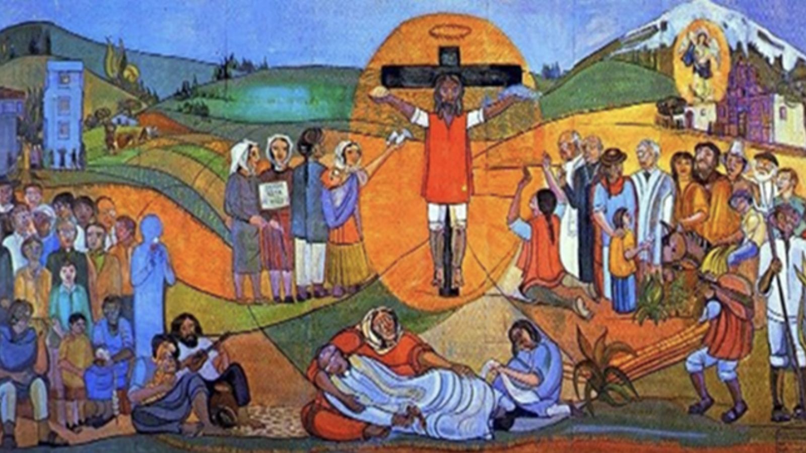 Mons. Proaño está en el centro del grupo a la derecha