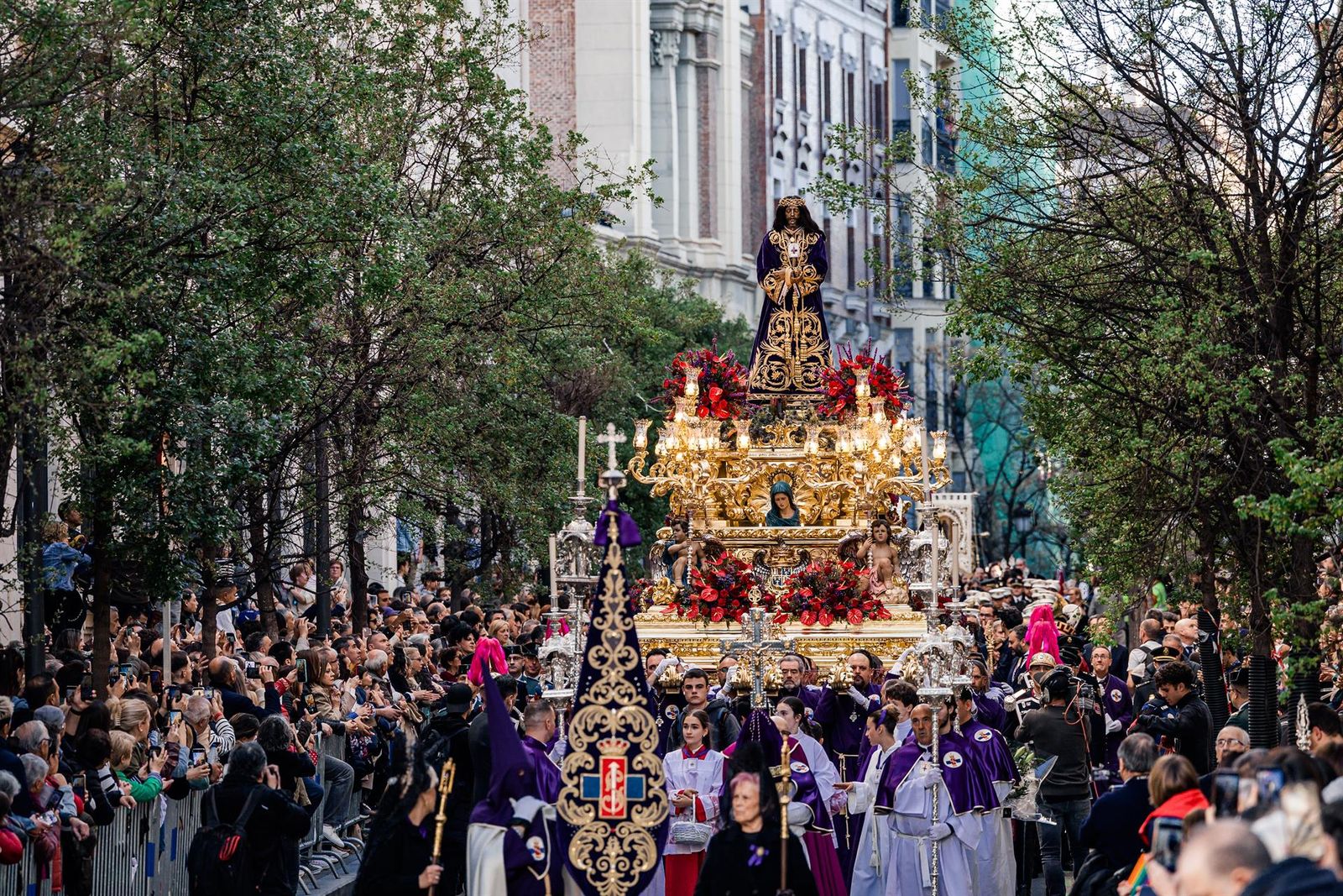 Procesión de Jesús Nazareno de Medinaceli durante el Viernes Santo, a 3 de abril de 2025