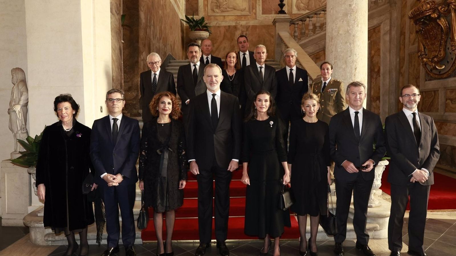 Delegación española en los funerales