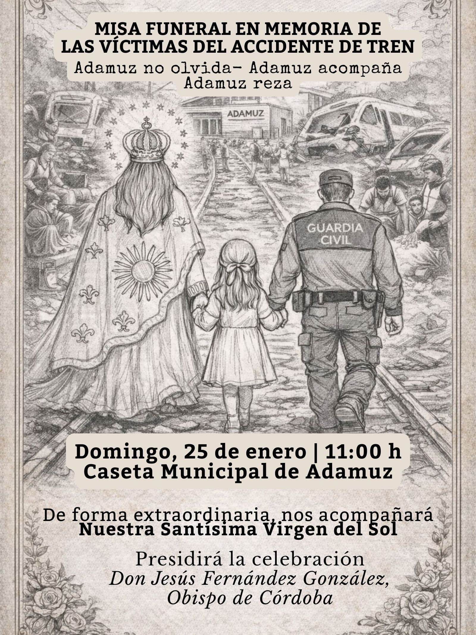Cartel misa en Adamuz