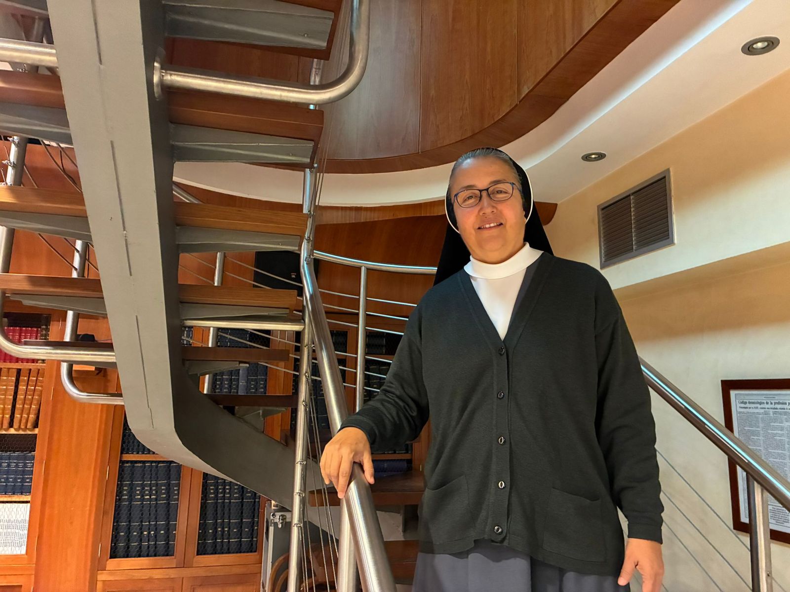 La hermana Sandra Ramos, en la Asociación de la Prensa de Madrid