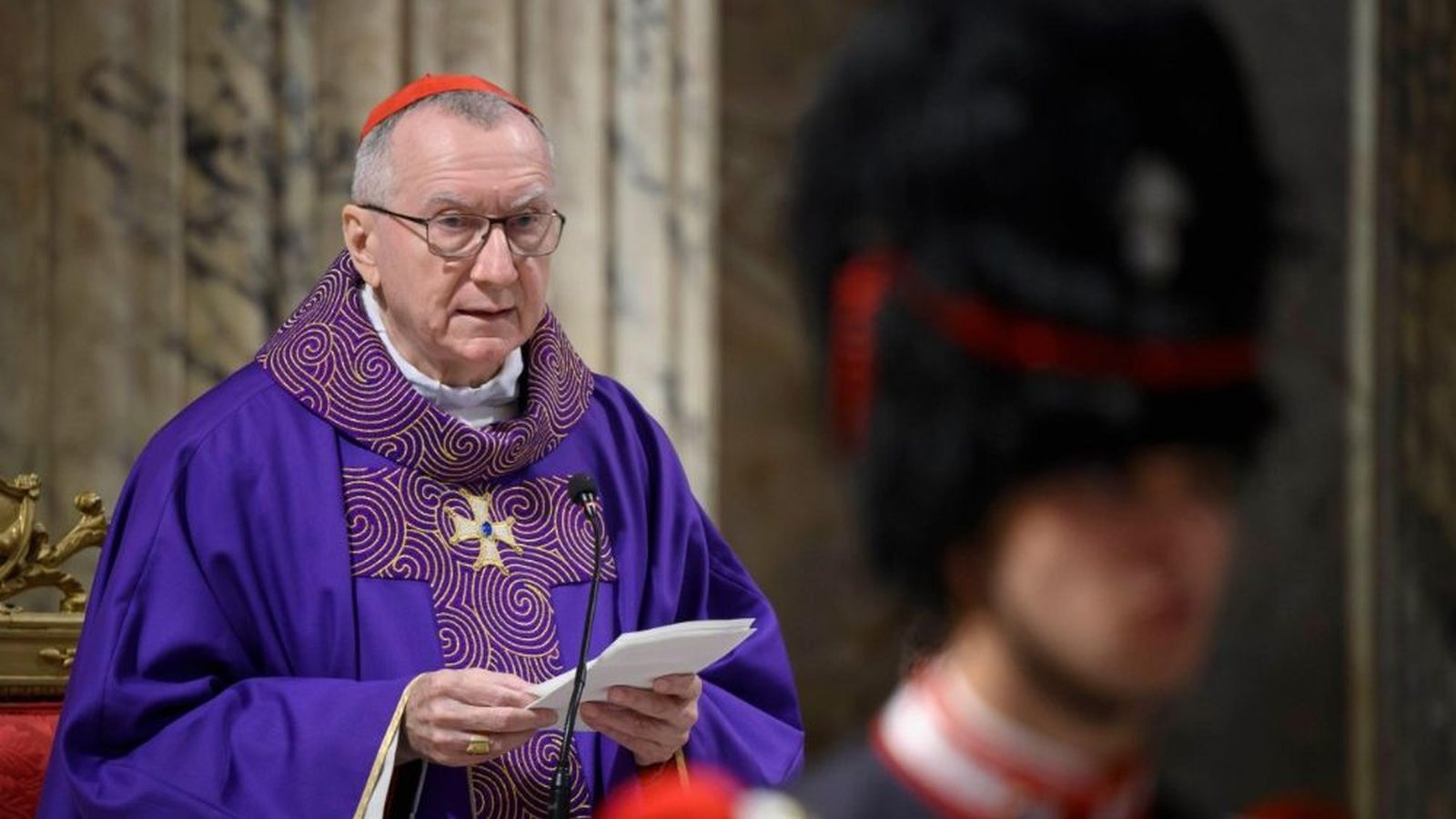 Cardenal Parolin. Misa en San Pablo Extramuros