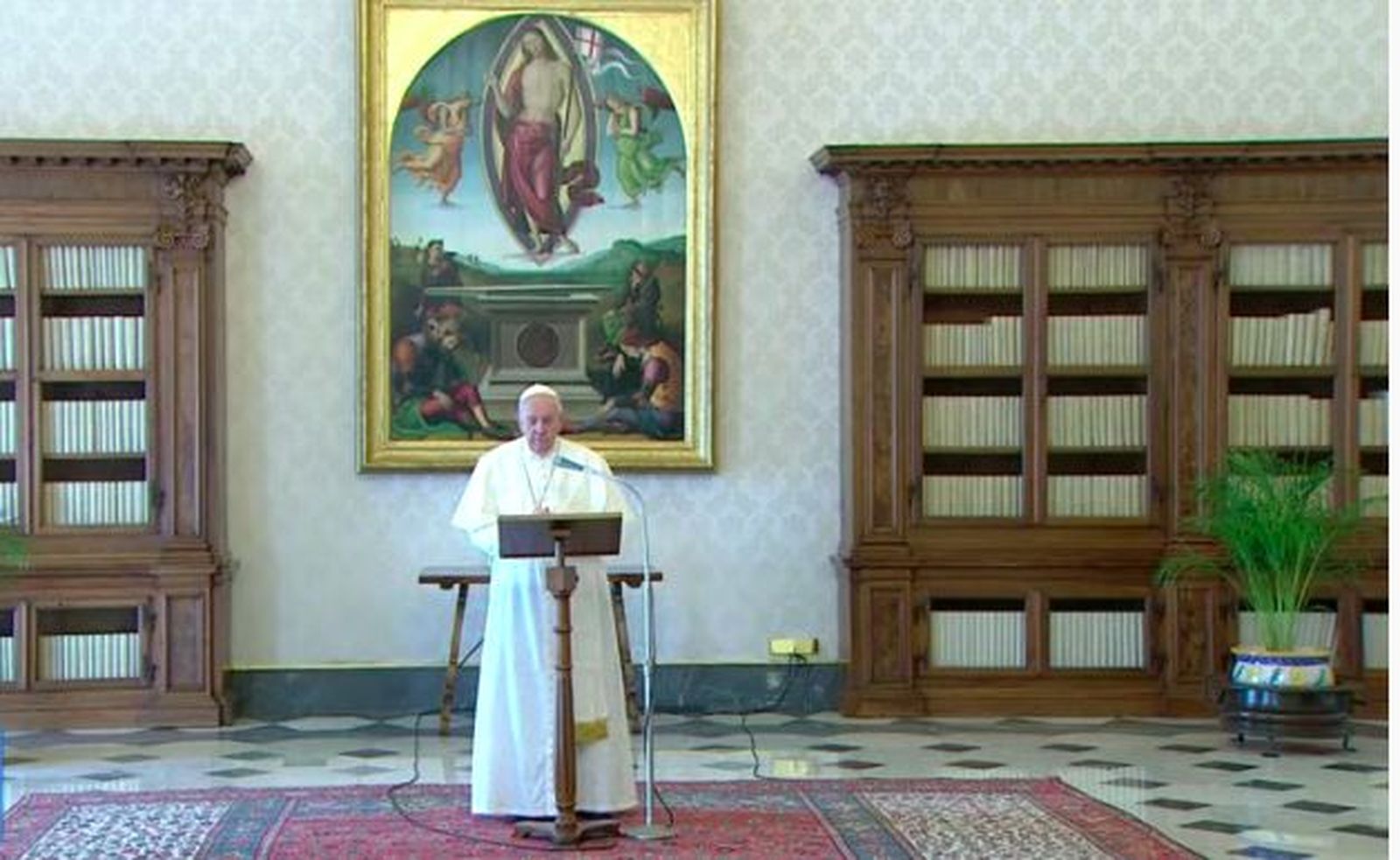 Francisco, en el Regina Coeli