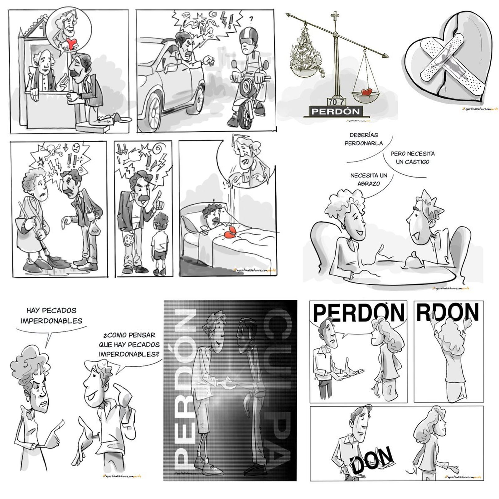 7 nuevos dibujos sobre el perdón, aunque habría motivos para que fuesen 70…