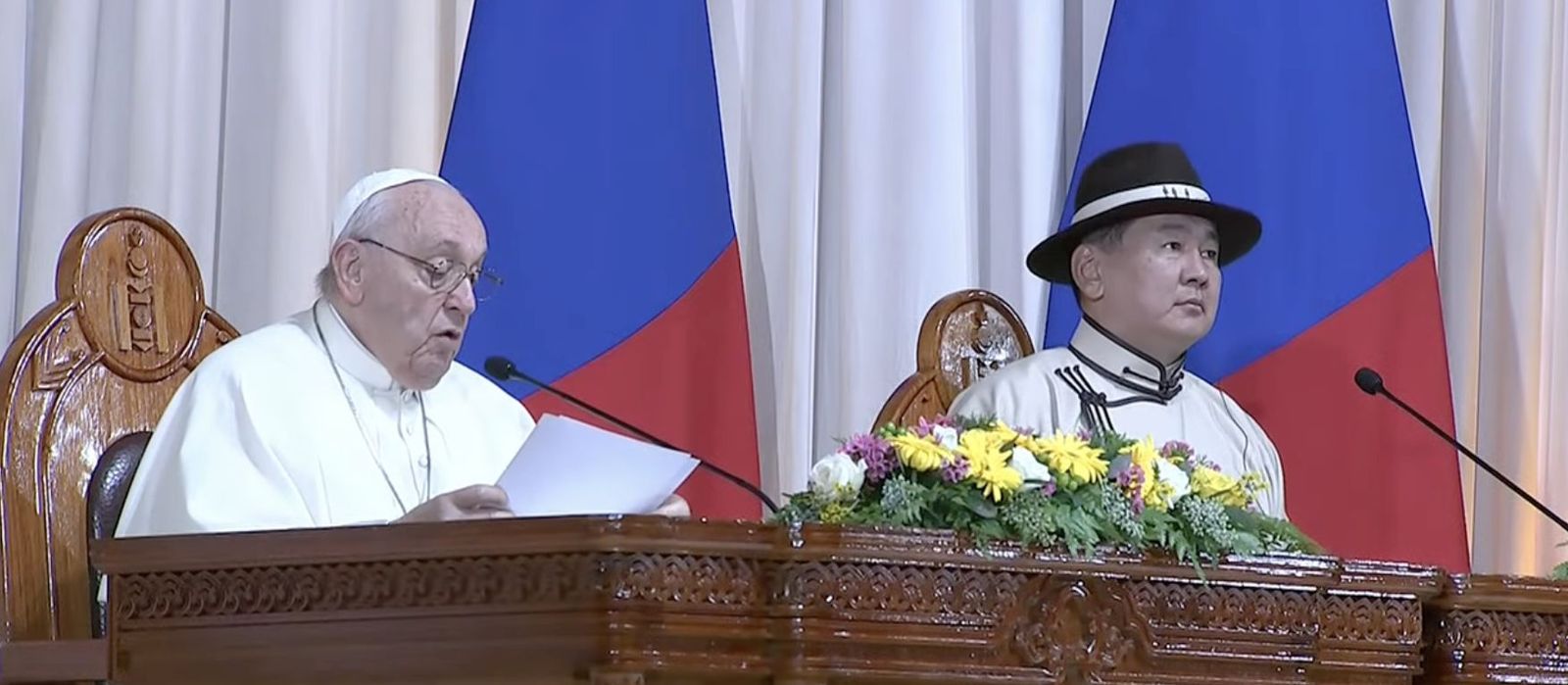 Primer discurso del Papa Francisco en Mongolia