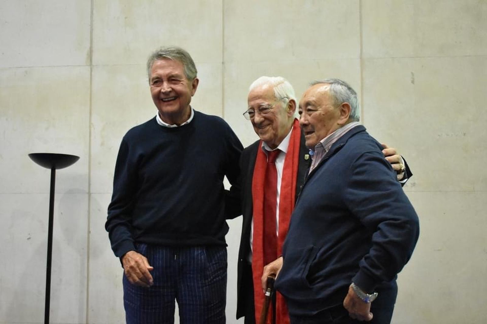 Manolo Díaz, el padre Ángel y Ángel Silva