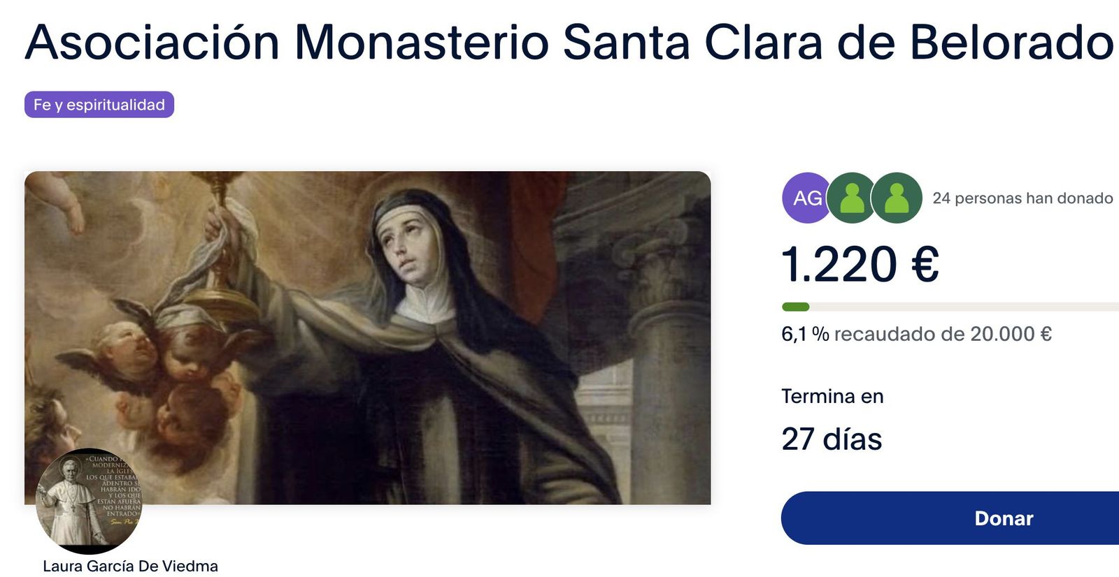 Las monjas excomulgadas de Belorado lanzan un crowdfounding