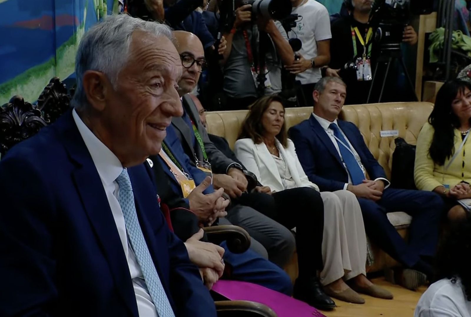 El presidente de Portugal escucha al Papa en su encuentro con Scholas