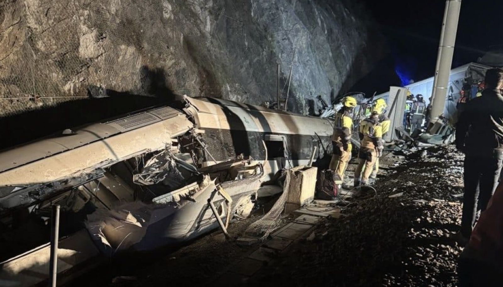 El tren Alvia accidentado en Adamuz