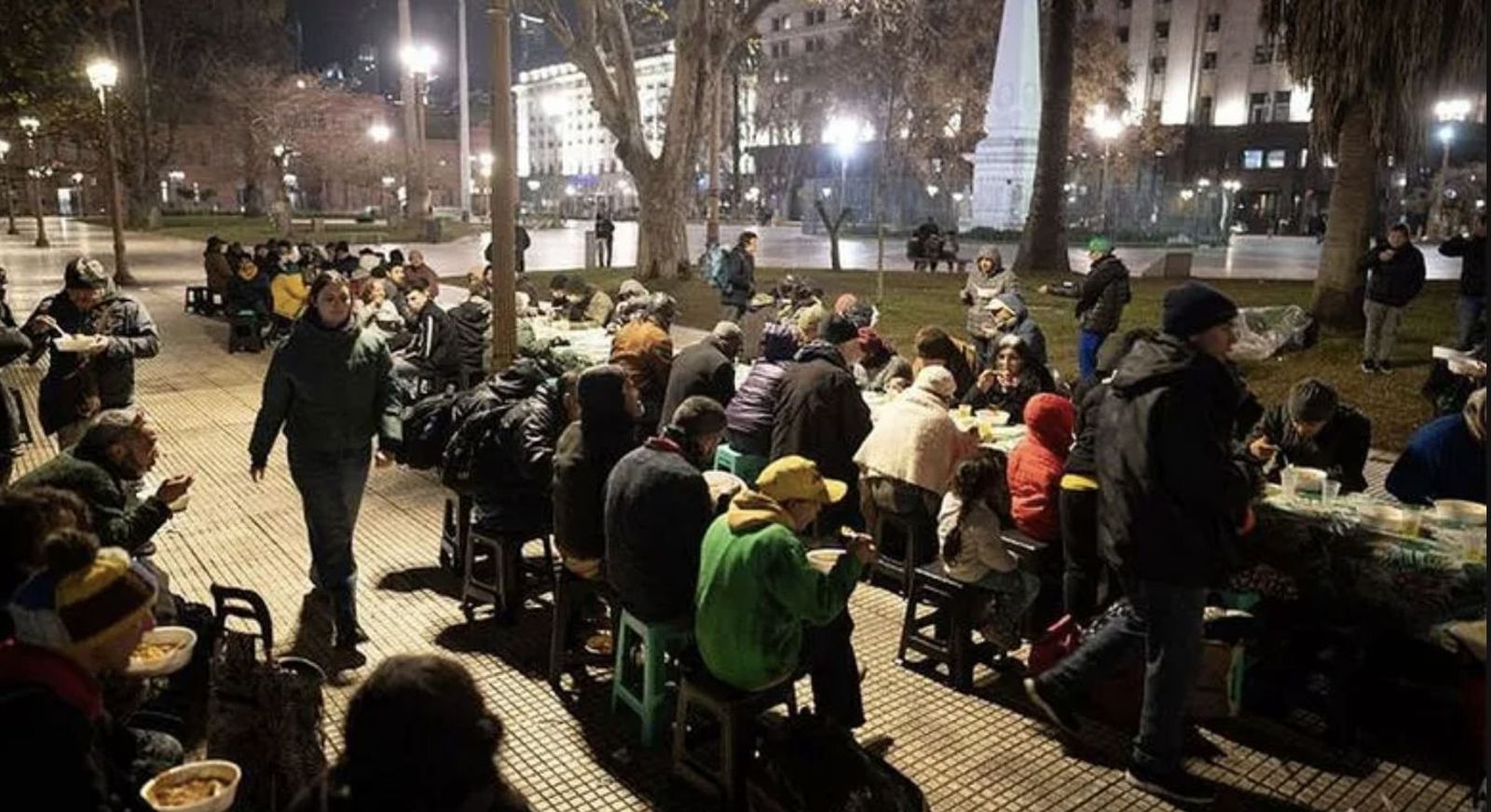 Navidad en la plaza de Mayo