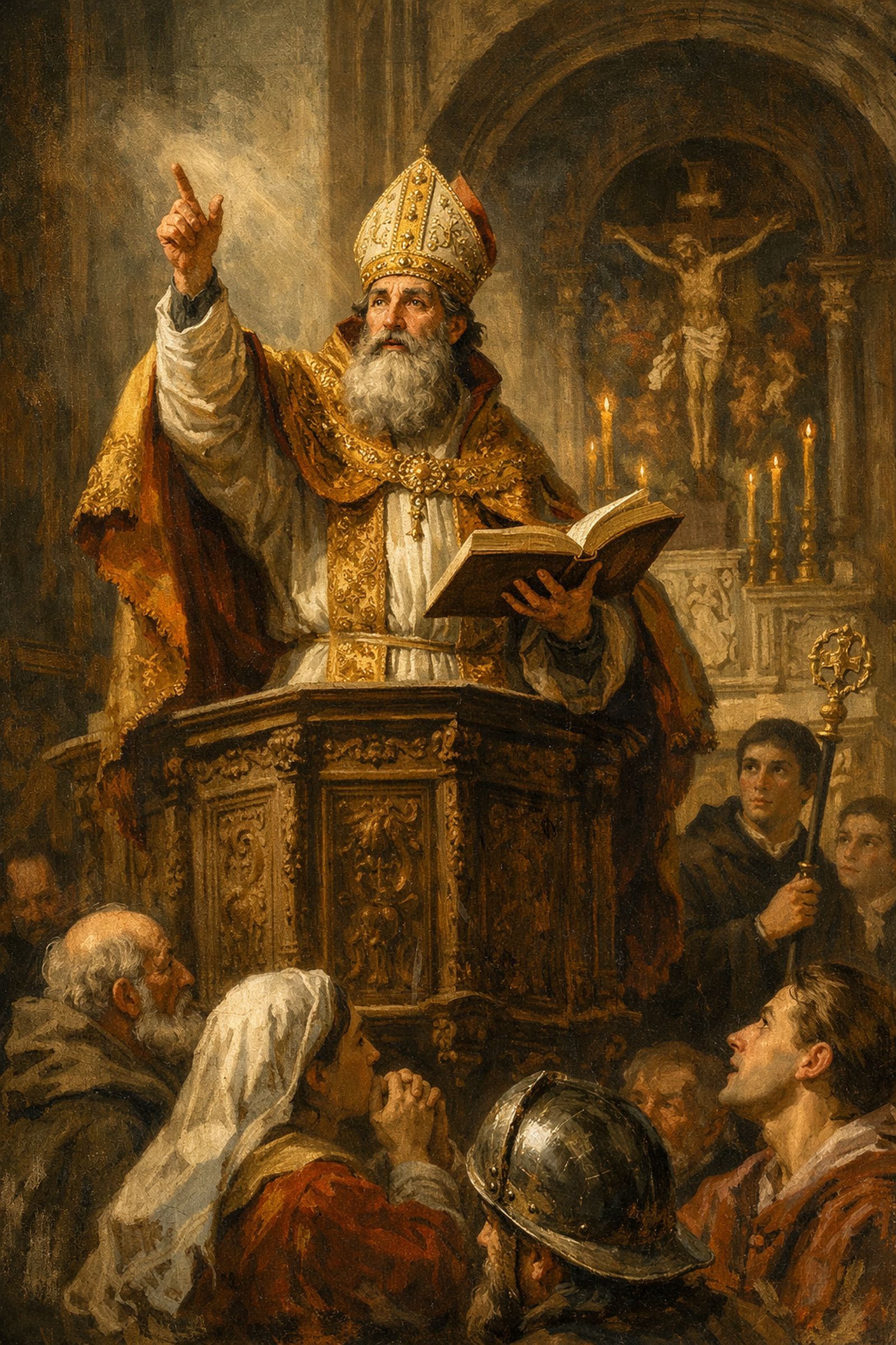 San Agustin Predicando IA