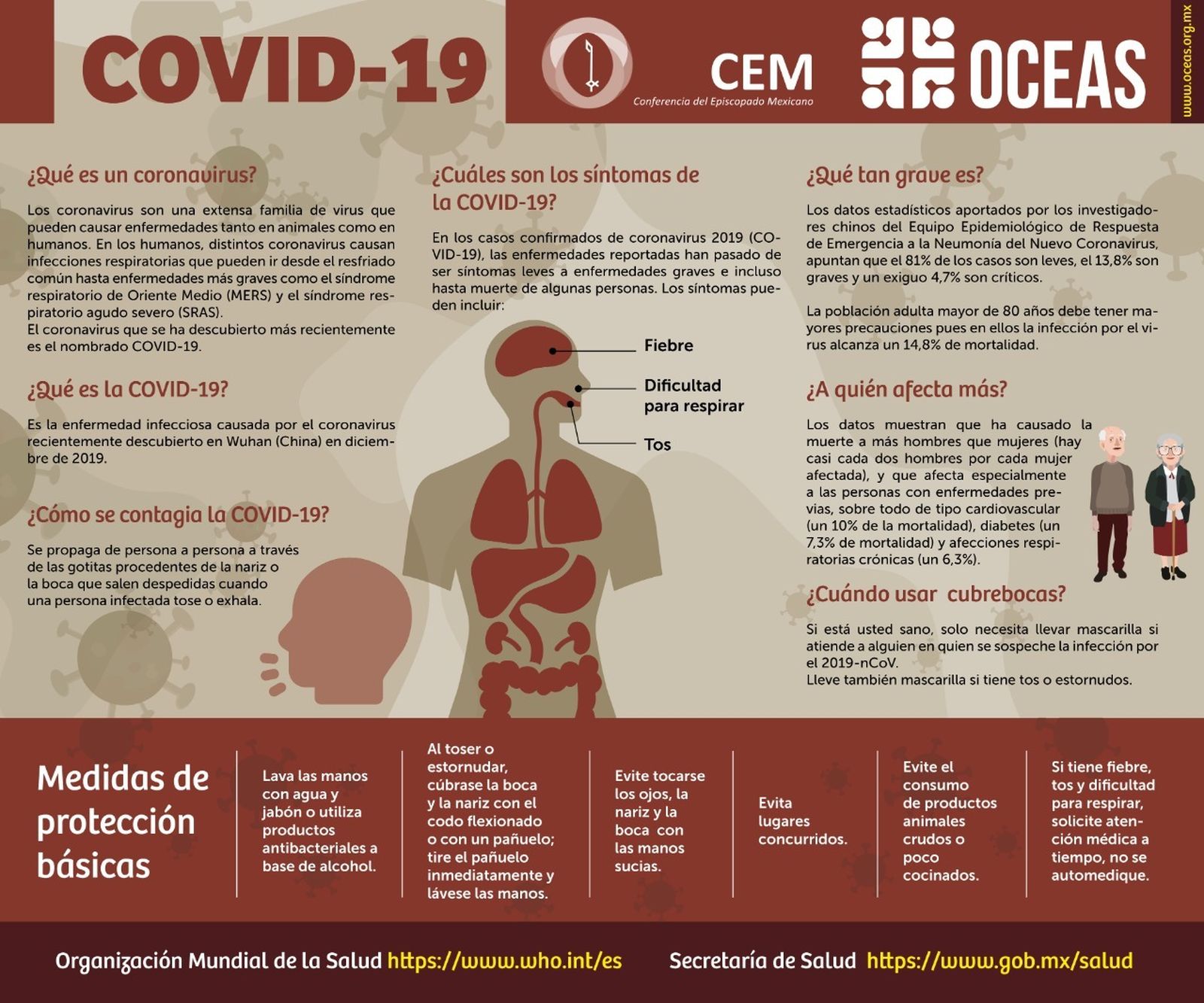 OCEAS. Prevención contra el virus.