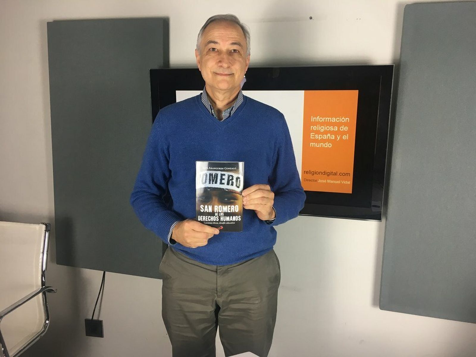 Luis Aranguren, con su nuevo libro 'San Romero de los derechos humanos'