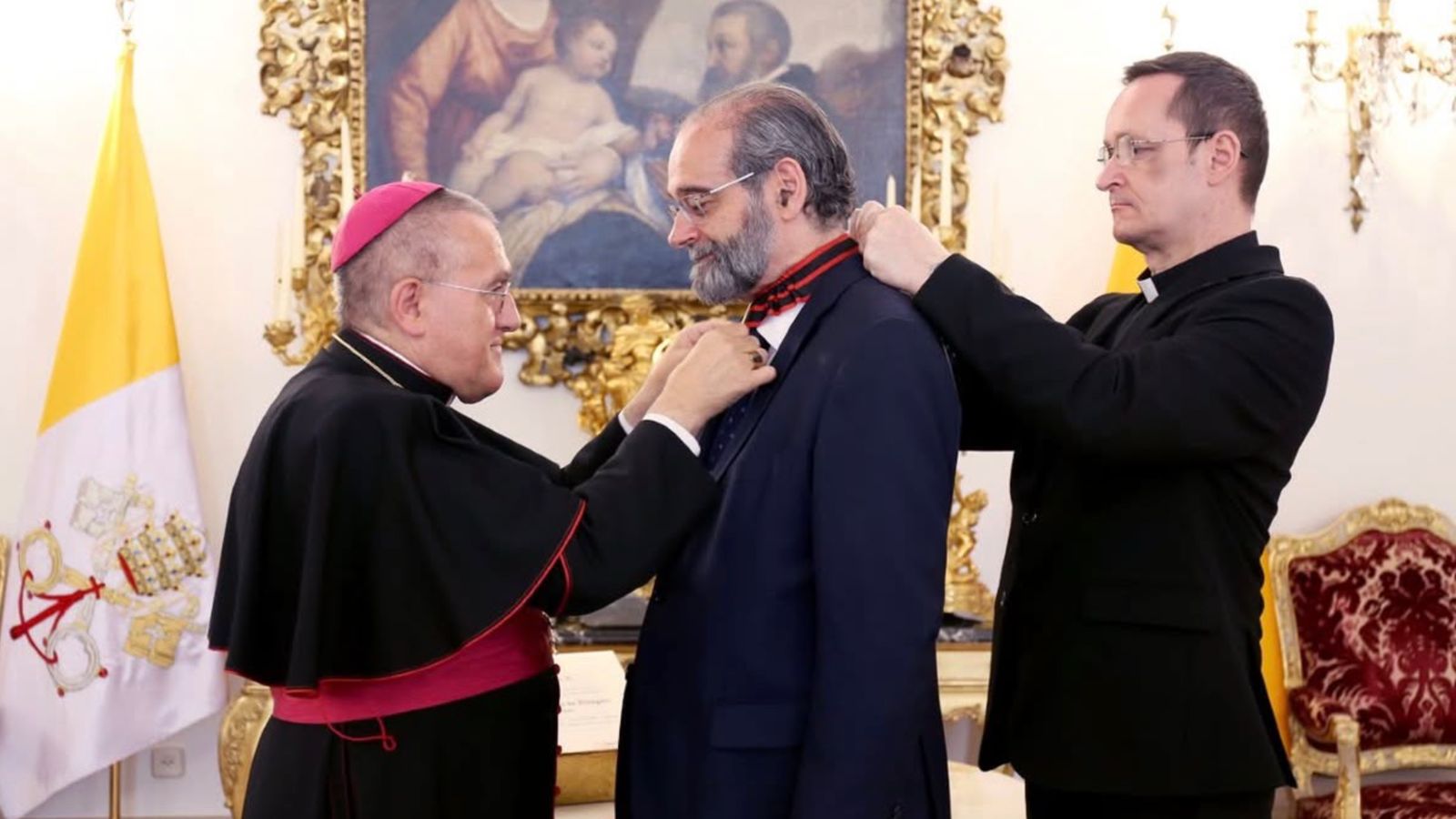 El Nuncio Pioppo, con Bullón de Mendoza