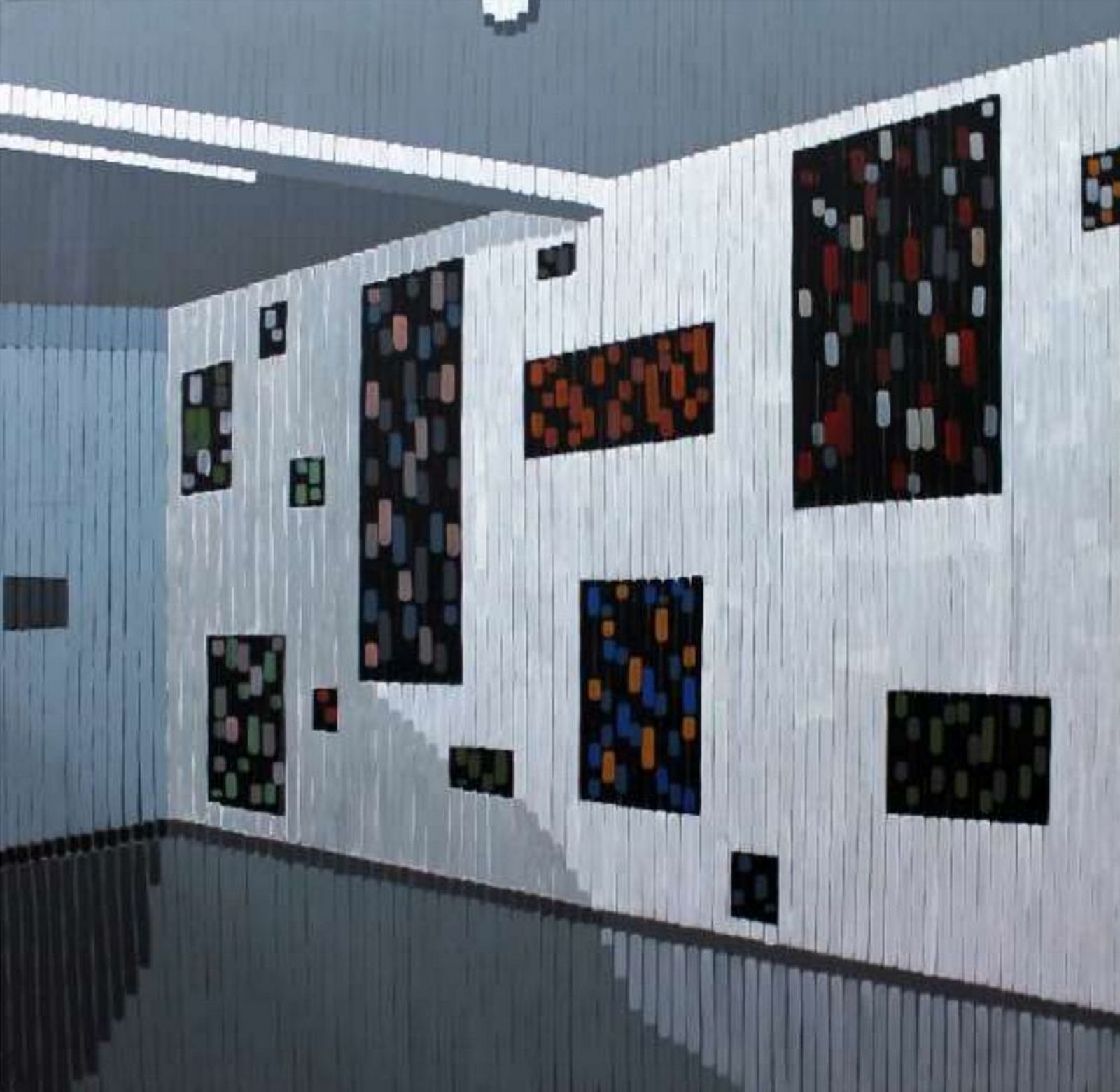 "Espacio de Proyección I" 200x200 acrílico:lienzo 2003