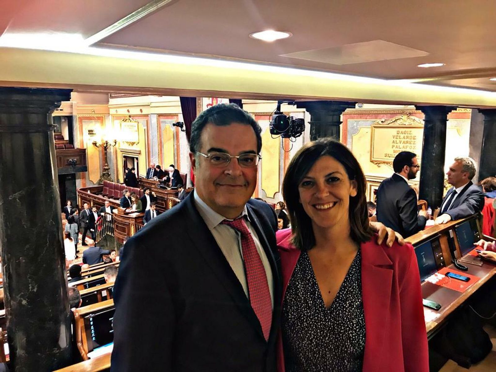 Cuatrecasas, en el Congreso, junto a Maria Marrodan, número 1 del Psoe La Rioja