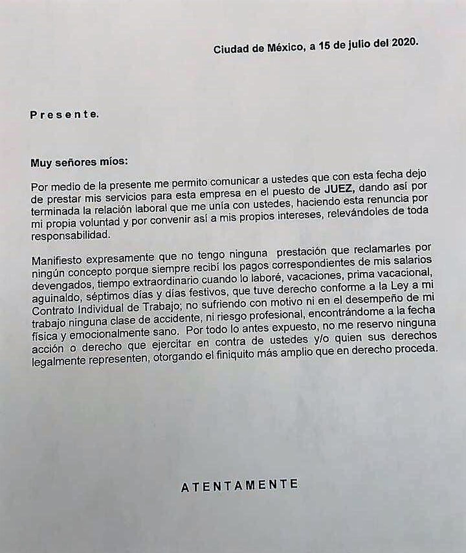 Nueva normalidad. Despidos.