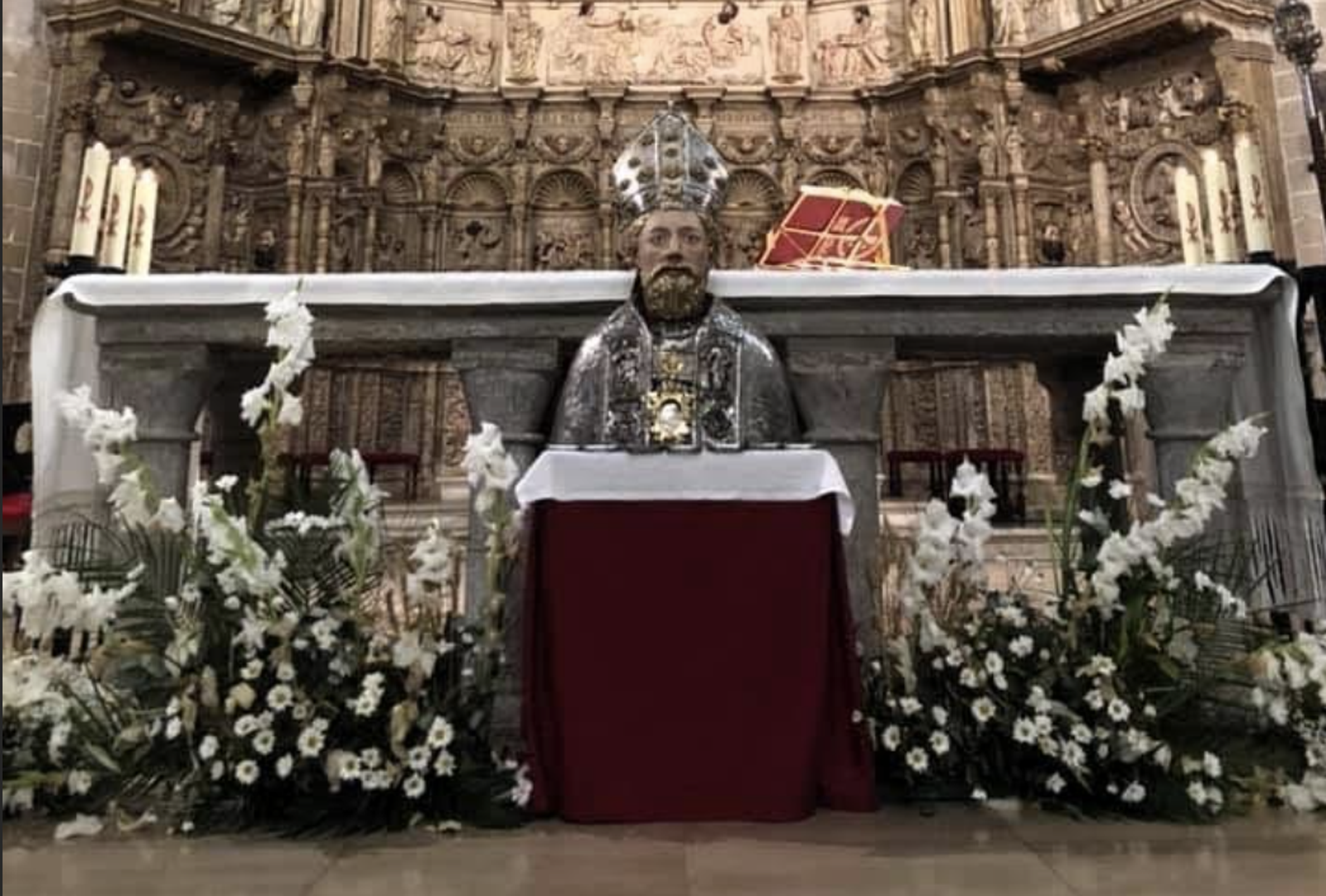 Catedral y busto de san Ramón