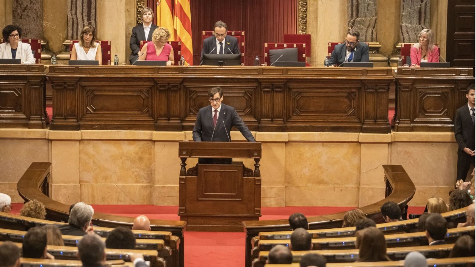 Salvador Illa, durante la sesión de investidura